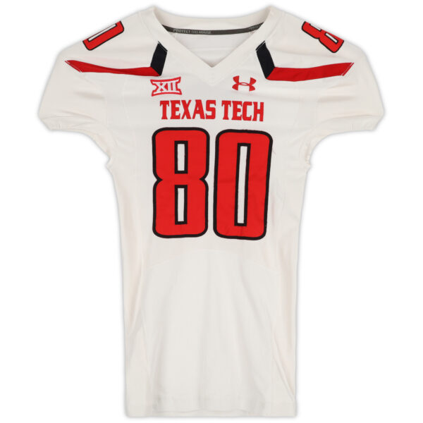 Texas Tech Red Raiders Team-Issued #80 White Jersey from the 2015 NCAA Football Season - Image 6