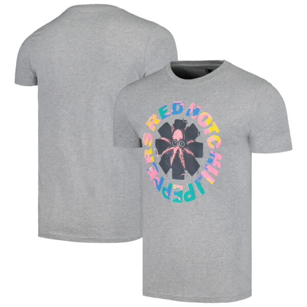 Unisex  Gray Red Hot Chili Peppers Octopus T-Shirt - Image 5