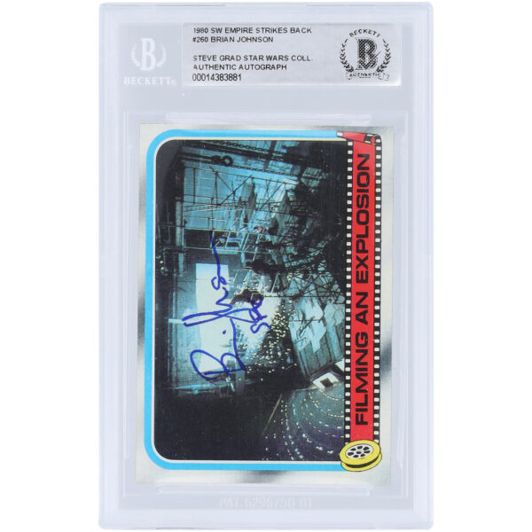 Brian Johnson Star Wars Autographed 1980 Topps The Empire Strikes Back #260 BAS Authenticated Card with "SFX" Inscription - Image 5