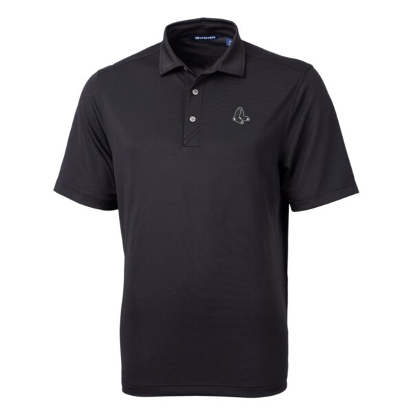 Men's Cutter & Buck Black Boston Red Sox Big & Tall Virtue Eco Pique Recycled Polo - Image 6