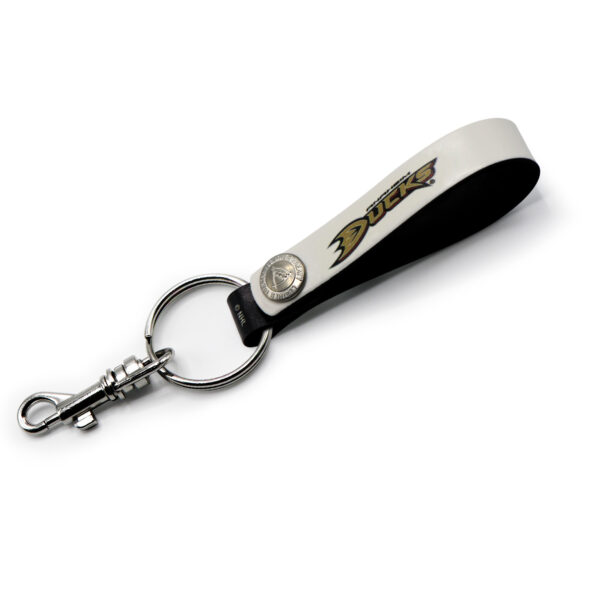 Anaheim Ducks Personalized Leather Loop Keychain