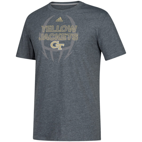 Men's adidas Gray Georgia Tech Yellow Jackets Regular Season Games Go To climalite T-Shirt - Image 3