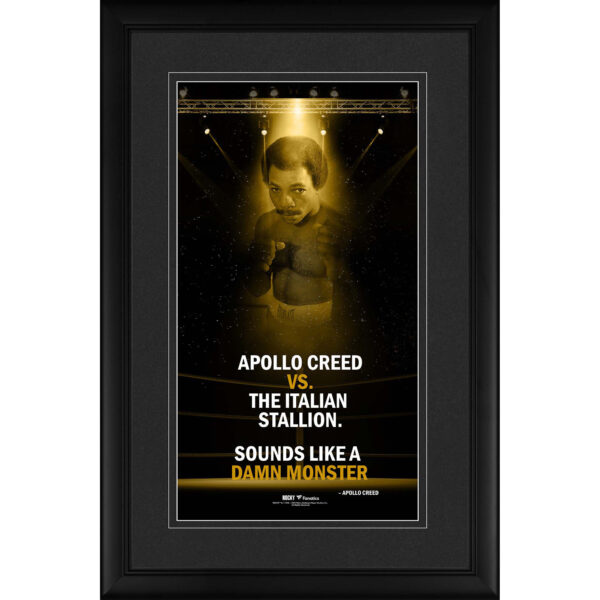 Apollo Creed Rocky Framed 10'' x 18'' ''Apollo Creed vs. The Italian Stallion'' Movie Quote Pano