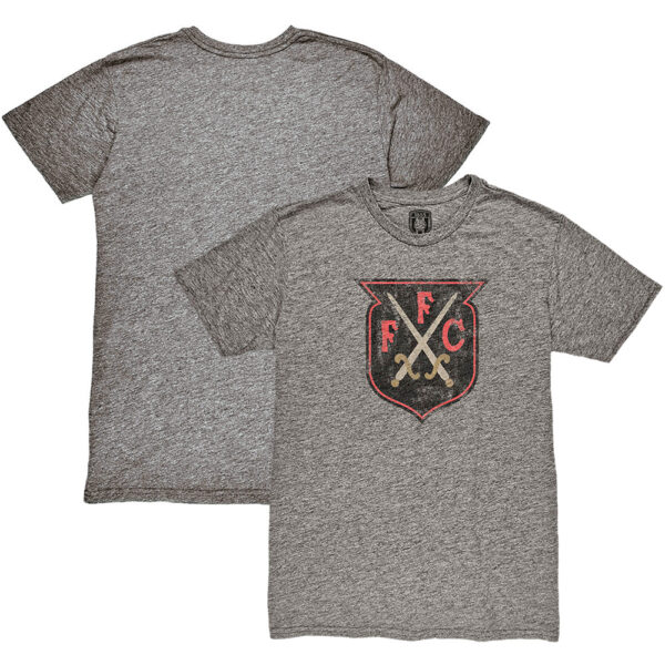Men's 1863FC  Heather Gray Fulham Crest Twisted Tri-Blend Slub T-Shirt - Image 5