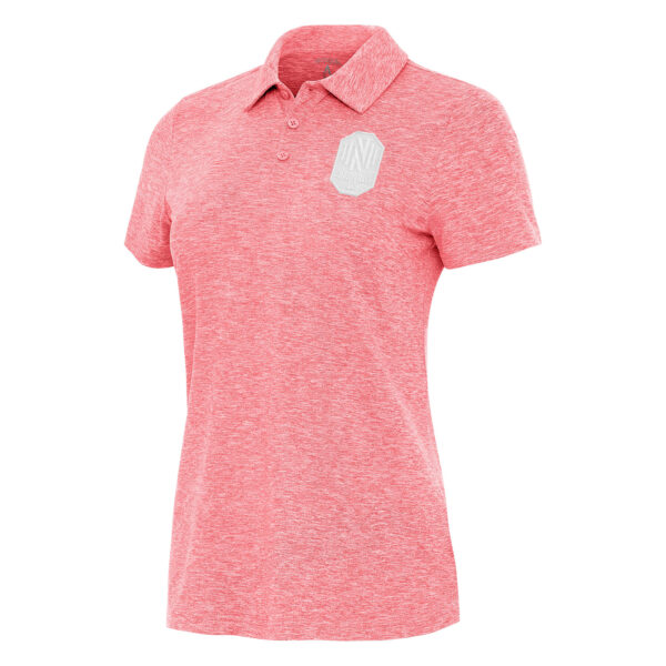 Women's Antigua  Red Nashville SC White Logo Matter Polo
