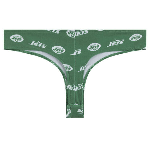 Women's Concepts Sport Green New York Jets Record Allover Print Knit Thong - Image 7