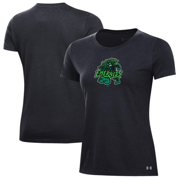 Women's Under Armour Black Eugene Emeralds Performance T-Shirt
