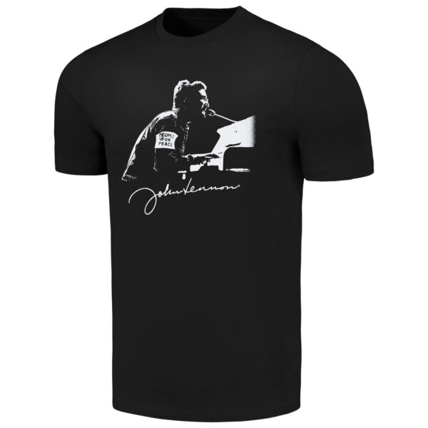 Unisex John Lennon Black The Beatles People For Peace T-Shirt - Image 6