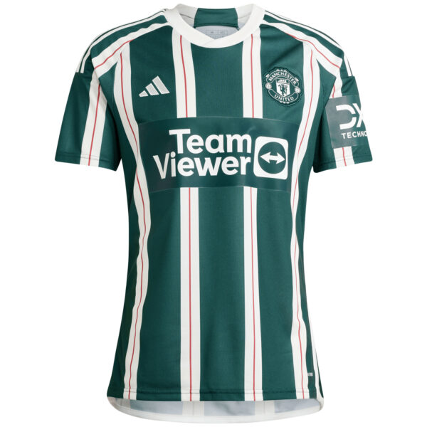Men's adidas Christian Eriksen Green Manchester United 2023/24 Away Replica Player Jersey - Image 6