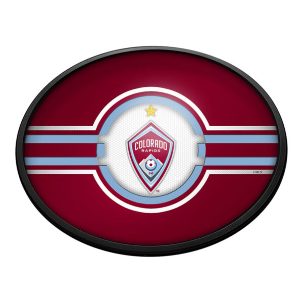 Colorado Rapids 18'' x 14'' Slimline Illuminated Striped Oval Wall Sign