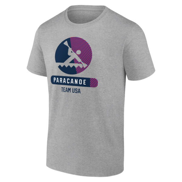 Men's Heather Gray US Paralympic Canoe Radiating Victory T-Shirt - Image 6