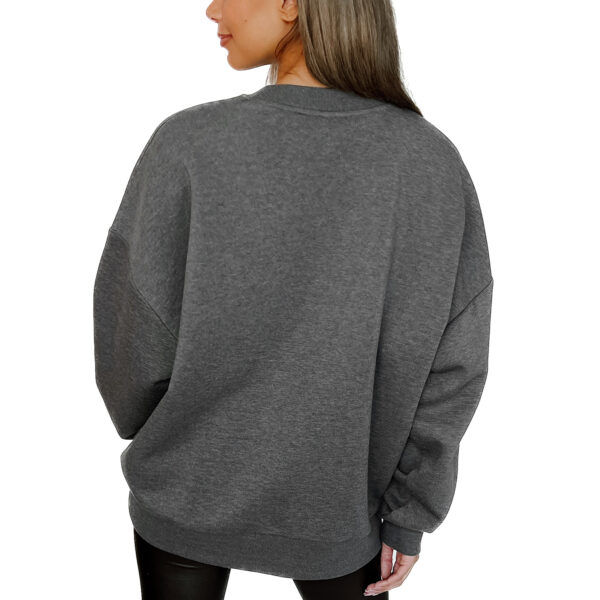 Women's Gameday Couture  Heather Charcoal Arizona State Sun Devils Distressed Fleece Pullover Sweatshirt - Image 5