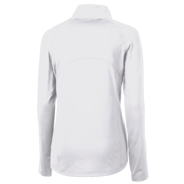 Women's Cutter & Buck White Toledo Mud Hens Adapt Eco Knit Stretch Recycled Half-Zip Top - Image 4