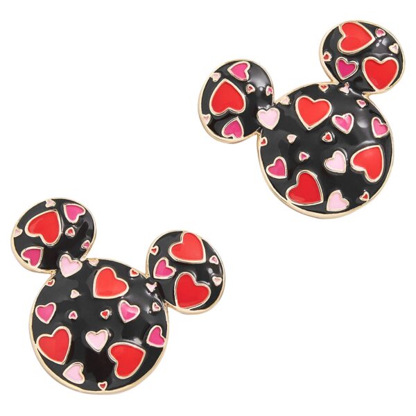 BaubleBar Black Mickey Mouse Mixed Hearts Earrings