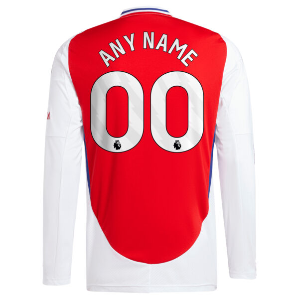 Men's adidas  Red Arsenal 2024/25 Home Long Sleeve Replica Custom Jersey - Image 7