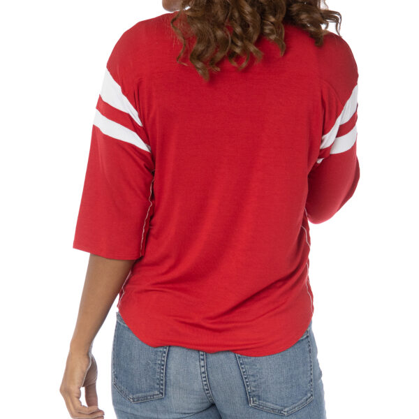 Women's Scarlet Ohio State Buckeyes Abigail Jersey T-Shirt - Image 5