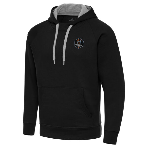 Men's Antigua Black Houston Dash Victory Pullover Hoodie