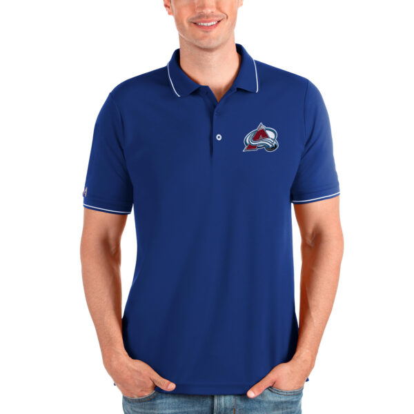 Men's Antigua Royal Colorado Avalanche Affluent Polo