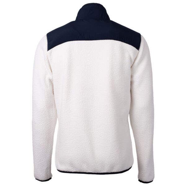 Men's Cutter & Buck White/Navy Hillsboro Hops Big & Tall Cascade Eco Sherpa Fleece Full-Zip Jacket - Image 7
