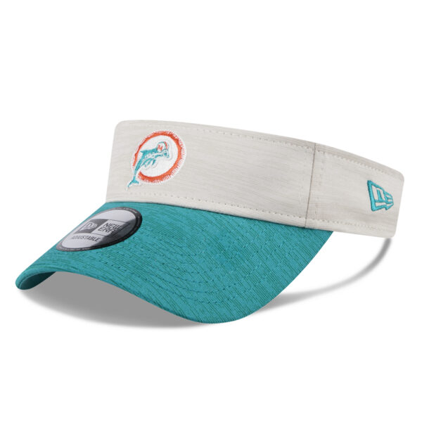 Men's New Era  Stone Miami Dolphins 2024 Sideline Historic Visor - Image 7