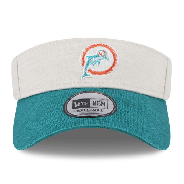 Men's New Era  Stone Miami Dolphins 2024 Sideline Historic Visor - Image 8
