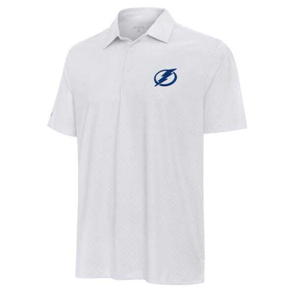 Men's Antigua  White Tampa Bay Lightning Whirl Polo