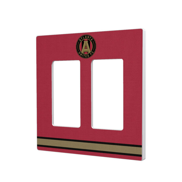 Atlanta United FC Stripe Design Double Rocker Lightswitch Plate