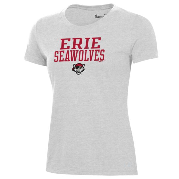 Women's Under Armour Gray Erie SeaWolves Performance T-Shirt - Image 6