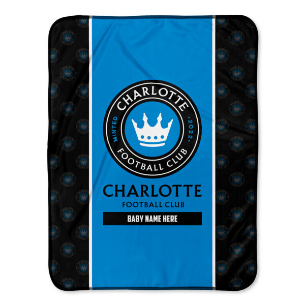 Chad & Jake Charlotte FC Icon 30" x 40" Personalized Baby Blanket