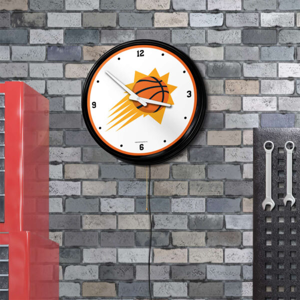 Phoenix Suns 18.75" Retro Lighted Wall Clock - Image 11