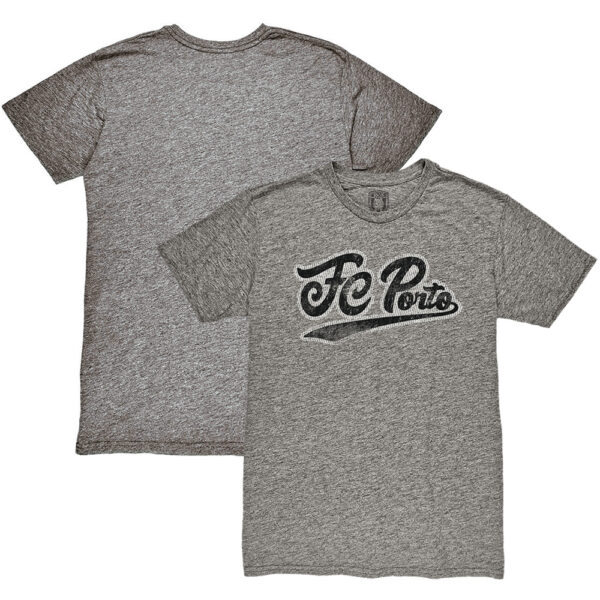 Men's 1863FC  Heather Gray FC Porto Script Twisted Tri-Blend T-Shirt