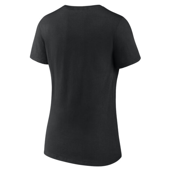 Women's Black Delaware Blue Coats Pride Logo V-Neck T-Shirt - Image 7
