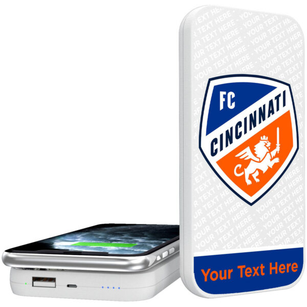 FC Cincinnati Personalized 5000mAh Solid Endzone Design Wireless Powerbank