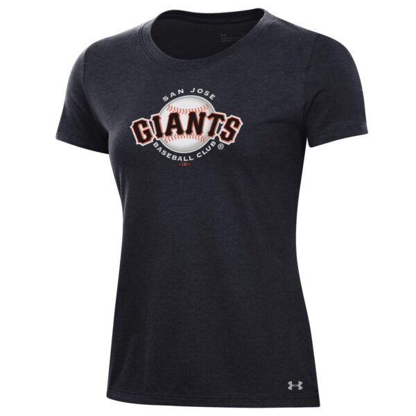Women's Under Armour Black San Jose Giants Performance T-Shirt - Image 6