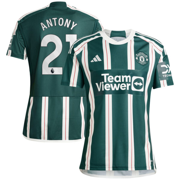 Men's adidas Antony Green Manchester United 2023/24 Away Replica Player Jersey