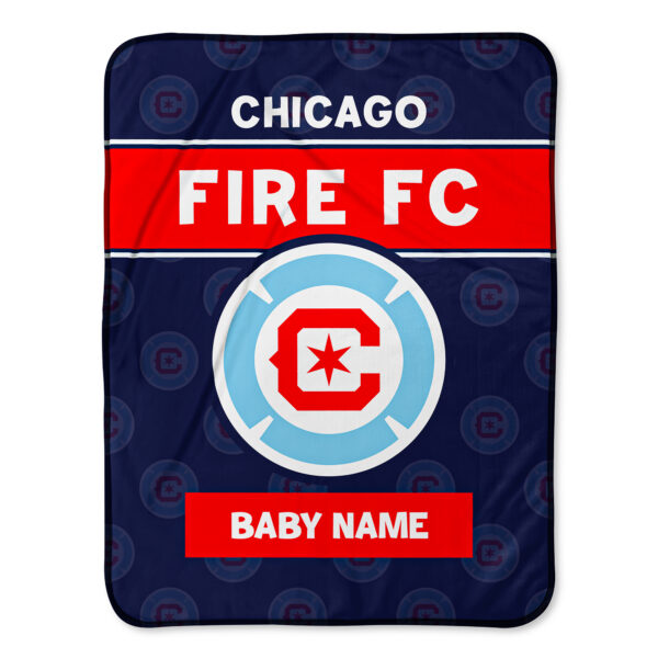 Chad & Jake Chicago Fire Emblem 30" x 40" Personalized Baby Blanket