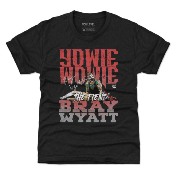Youth 500 Level Heather Black Bray Wyatt Yowie Wowie Tri-Blend T-Shirt