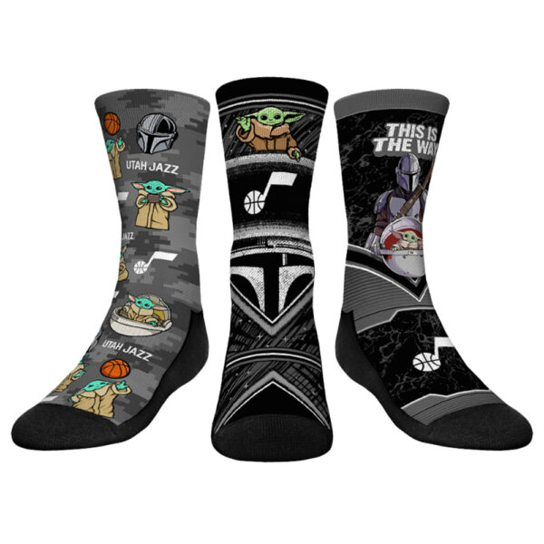Youth Rock Em Socks  Utah Jazz 3-Pack Crew Socks