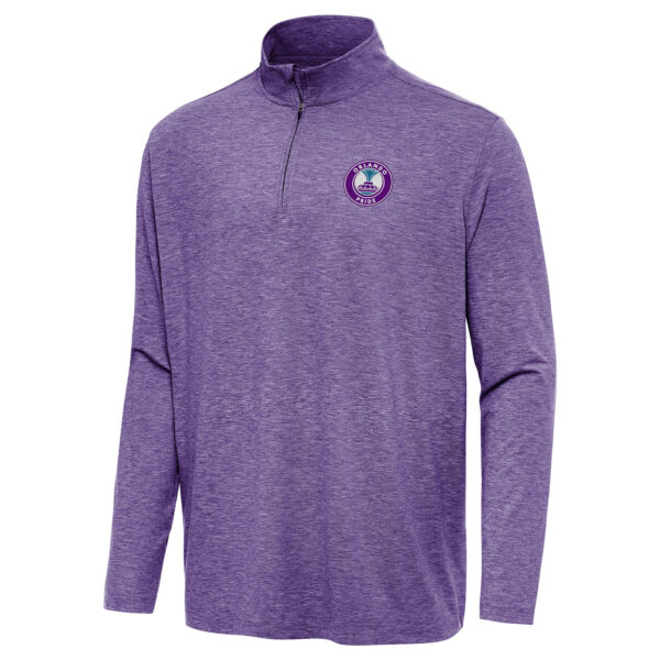 Men's Antigua  Heather Purple Orlando Pride Hunk Quarter-Zip Pullover Top