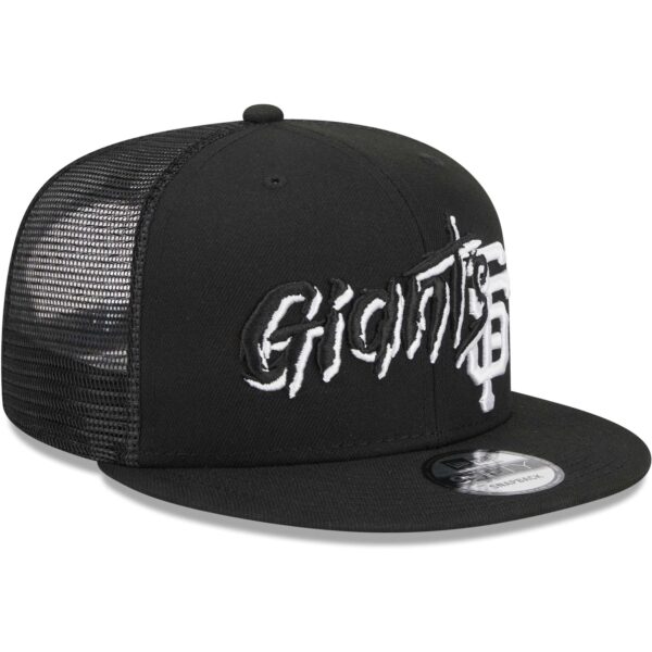 Men's New Era Black San Francisco Giants Street Trucker 9FIFTY Snapback Hat - Image 6