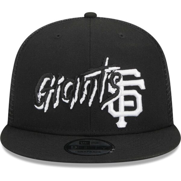 Men's New Era Black San Francisco Giants Street Trucker 9FIFTY Snapback Hat - Image 7