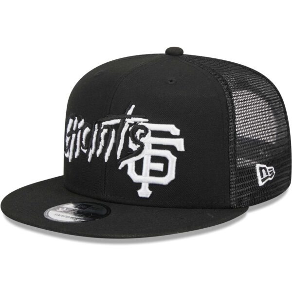 Men's New Era Black San Francisco Giants Street Trucker 9FIFTY Snapback Hat - Image 8