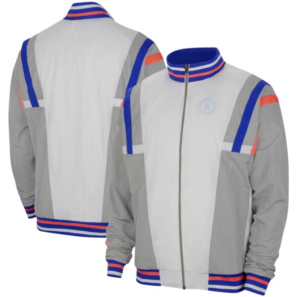 Men's Nike White Chelsea Woven Reversible Full-Zip Jacket