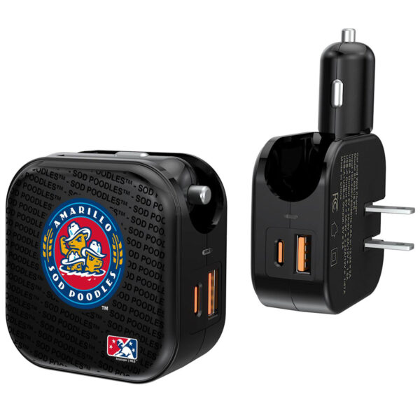 Amarillo Sod Poodles 2-In-1 USB A/C Charger