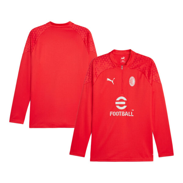 Men's Puma  Red AC Milan 2023/24 Quarter-Zip Training Top