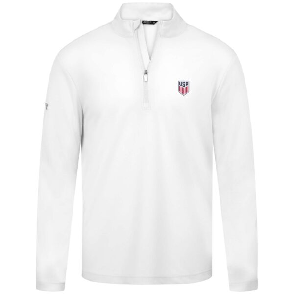 Men's Levelwear White USMNT Heron Quarter-Zip Pullover Top - Image 6