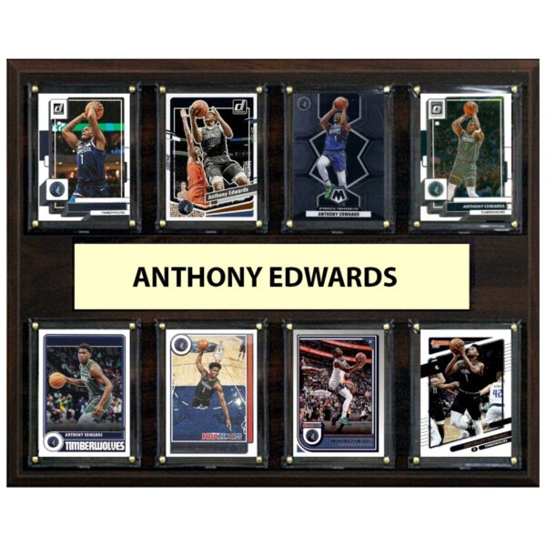 Anthony Edwards Minnesota Timberwolves 12" x 15" Trading Card Plaque