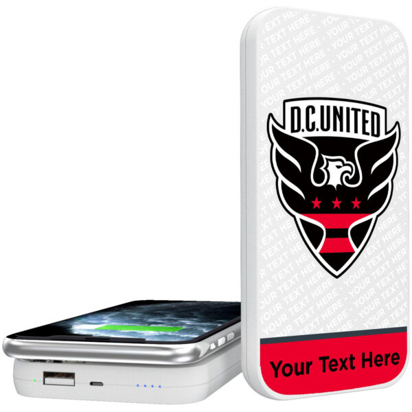 D.C. United Personalized 5000mAh Solid Endzone Design Wireless Powerbank