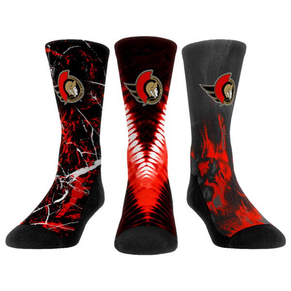 Youth Rock Em Socks Ottawa Senators Three-Pack Crew Socks Set