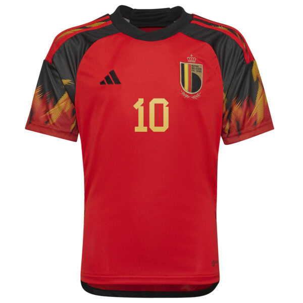 Youth adidas Eden Hazard Red Belgium National Team 2022/23 Home Replica Jersey - Image 6